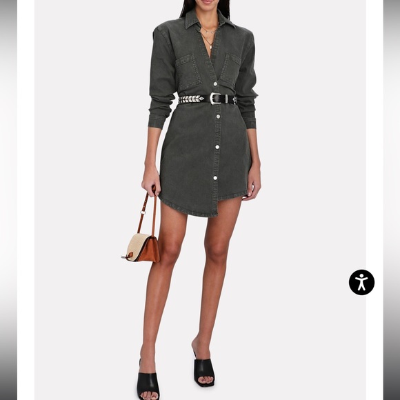 Le Jean Eliza Denim Mini Shirt Dress - Picture 2 of 15